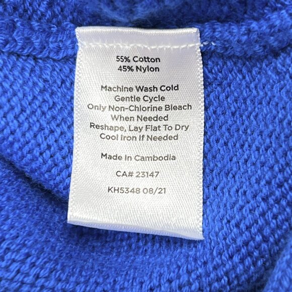 Talbots Blue Cable Knit Fisherman Pullover Sweater Size M - NWOT - Picture 8 of 8